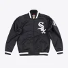 M&N x Joe Freshgoods Satin Black Jacket Chicago White Sox
