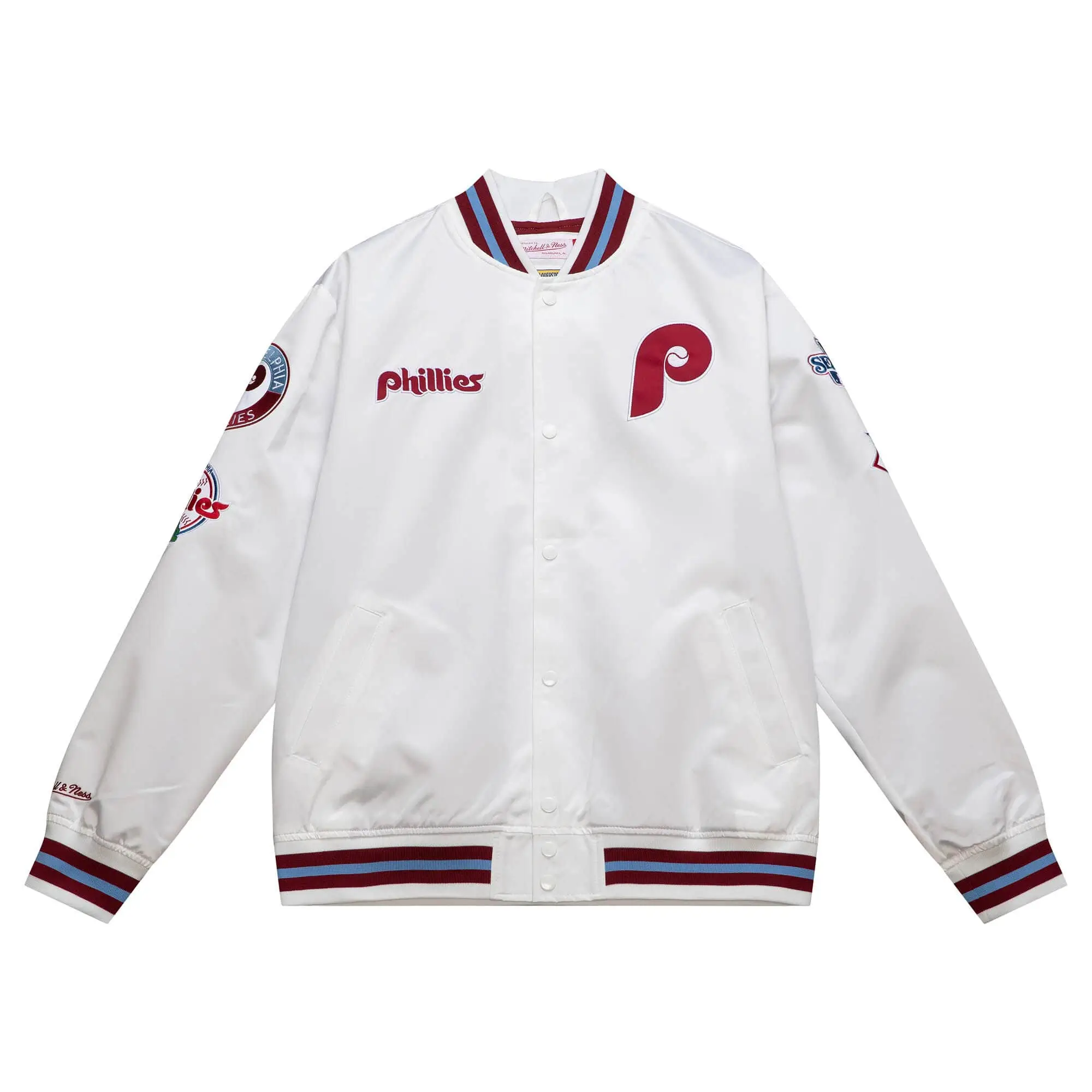 City Collection Lightweight Satin Jacket Philadelphia Phillies