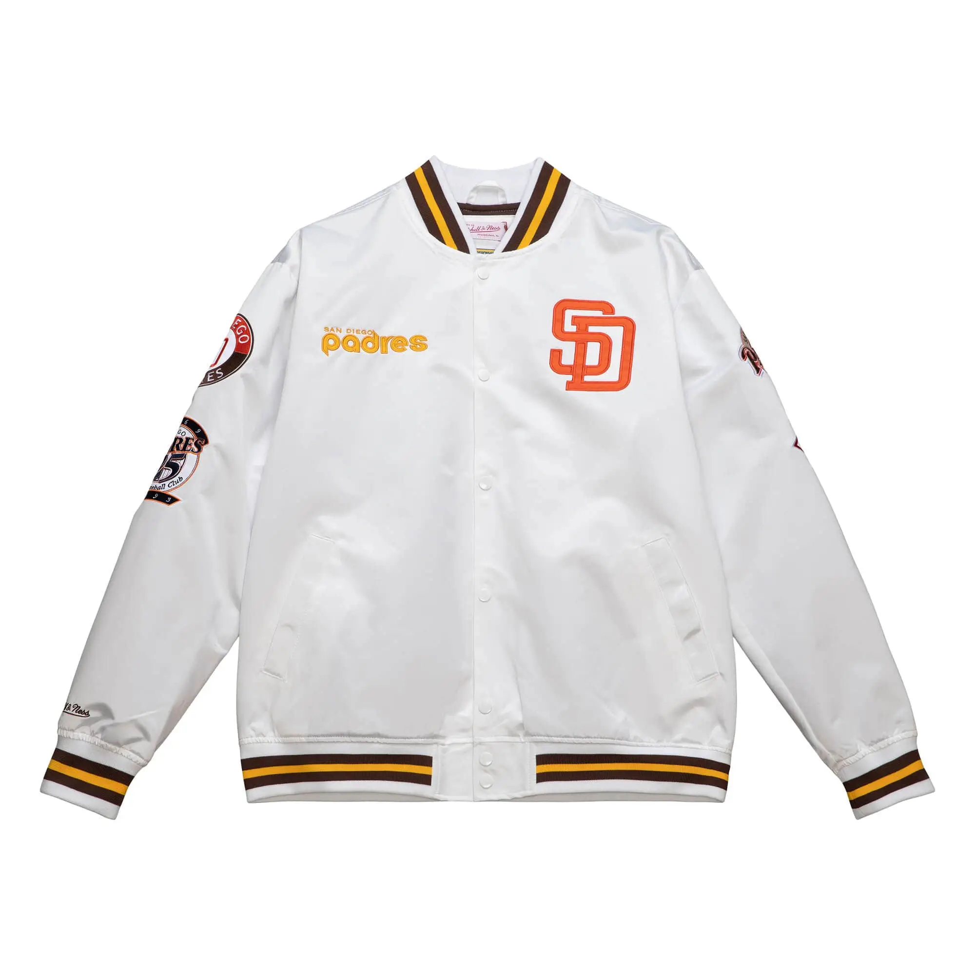 City Collection Lightweight Satin Jacket San Diego Padres