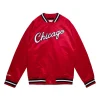 Chicago Bulls Double Clutch Lightweight Red Satin varsity Jacket