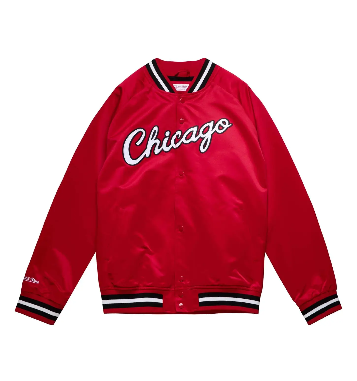 Chicago Bulls Double Clutch Lightweight Red Satin varsity Jacket