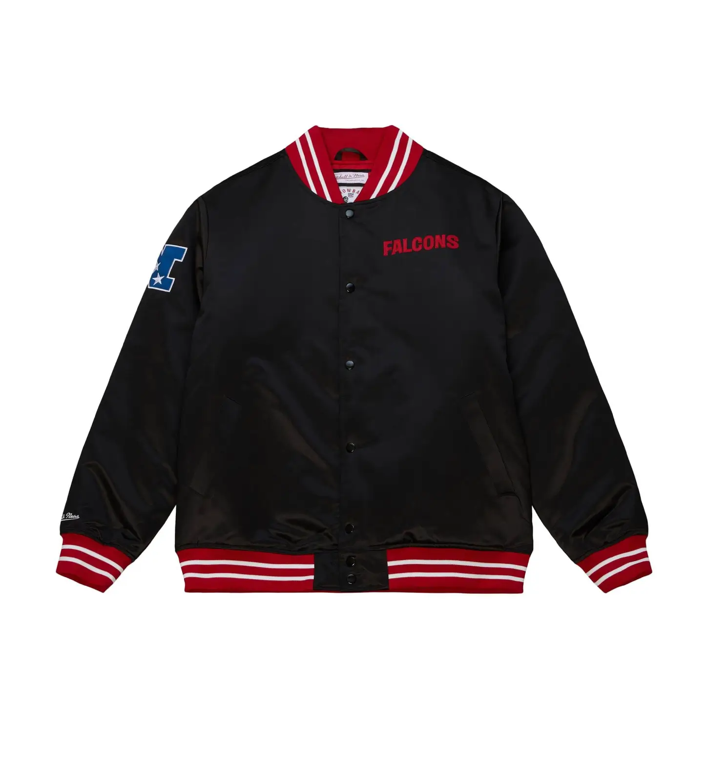 Heavyweight Satin Black Jacket Atlanta Falcons