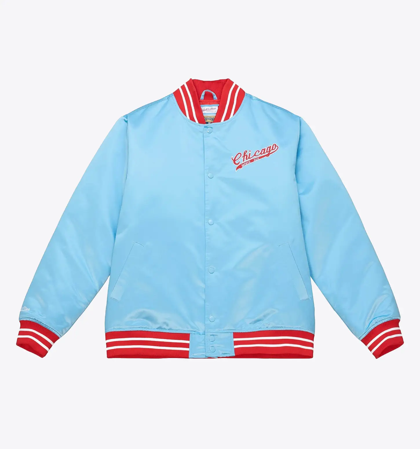 Chicago White Sox Heavyweight Sky Blue Satin Varsity Jacket