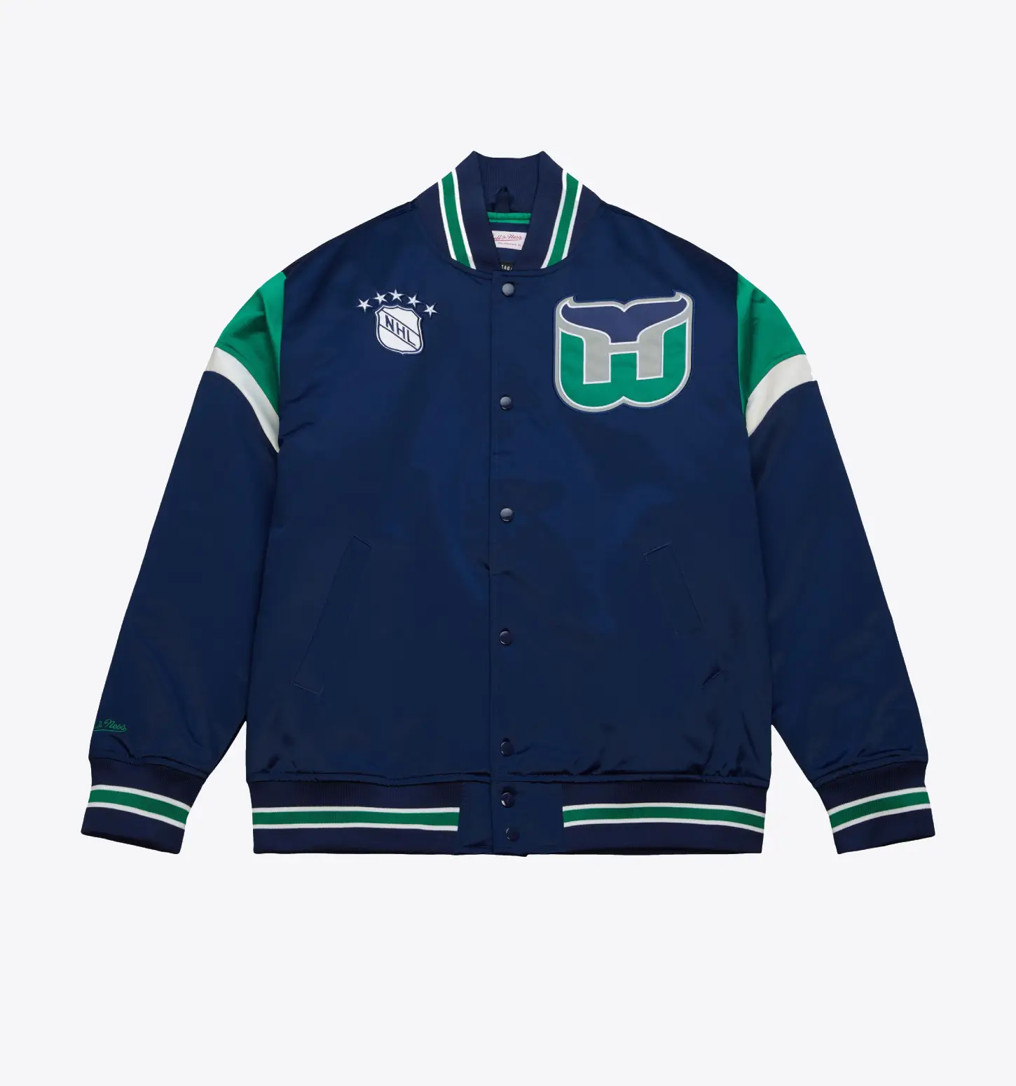 Heavyweight Satin Jacket Hartford Whalers