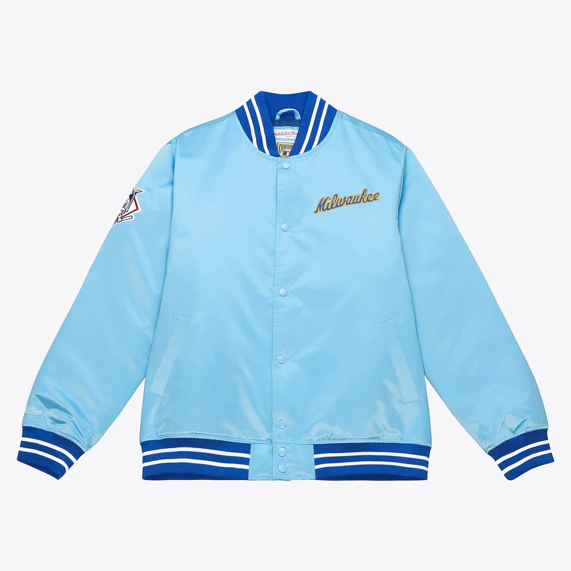 Heavyweight Satin Jacket Milwaukee Brewers