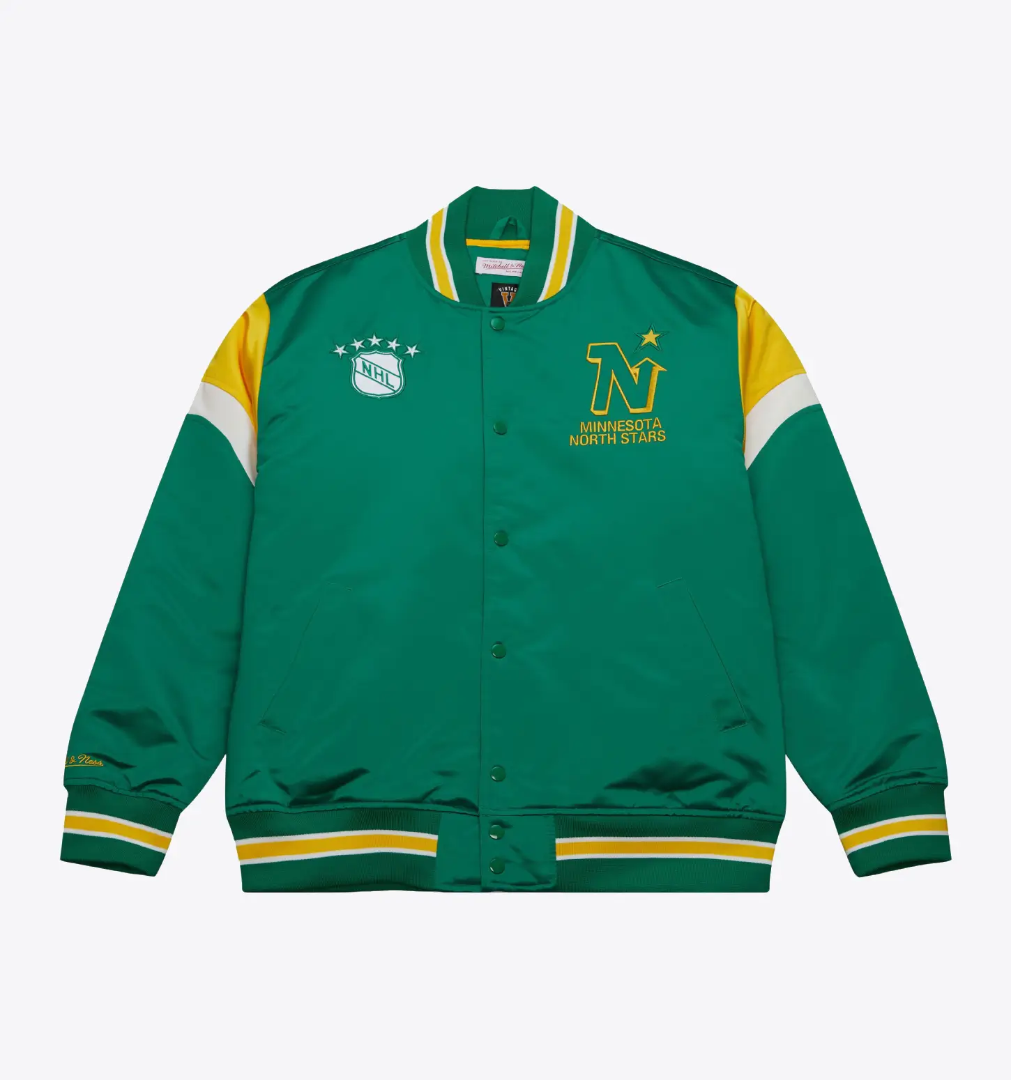 Heavyweight Satin Jacket Minnesota North Stars