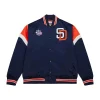 San Diego Padres Logo Navy Satin Varsity Jacket