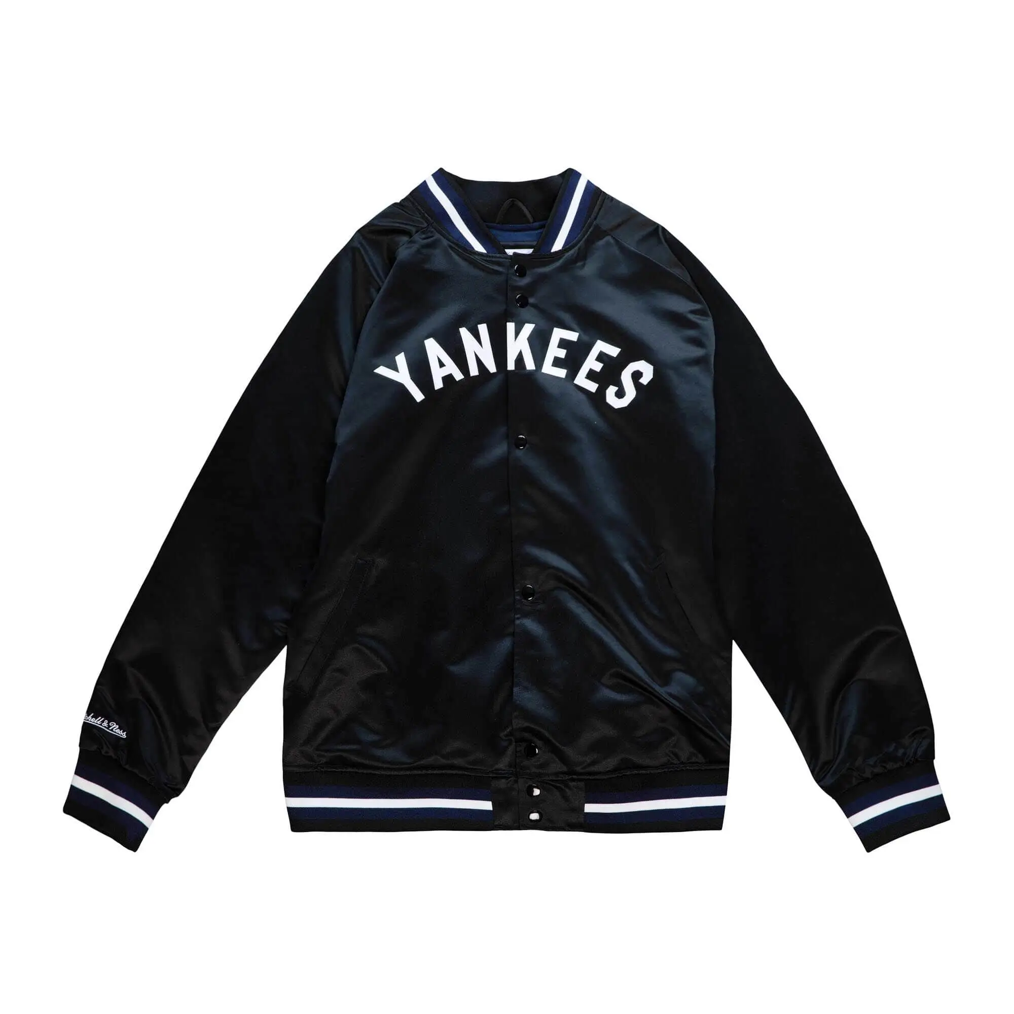 Lightweight Satin Black Jacket New York Yankees