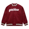 Lightweight Satin Maroon Jacket Philadelphia Phillies