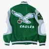 Princess Diana Philadelphia Eagles Green Letterman Varsity Jacket 02
