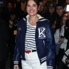 Virginie Ledoyen Blue Varsity Jacket