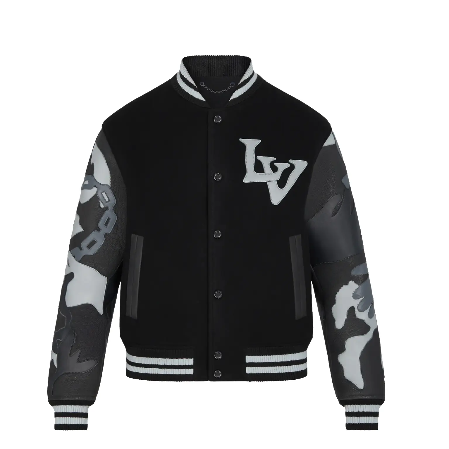 Louis Vuitton Chains Camo Varsity Jacket