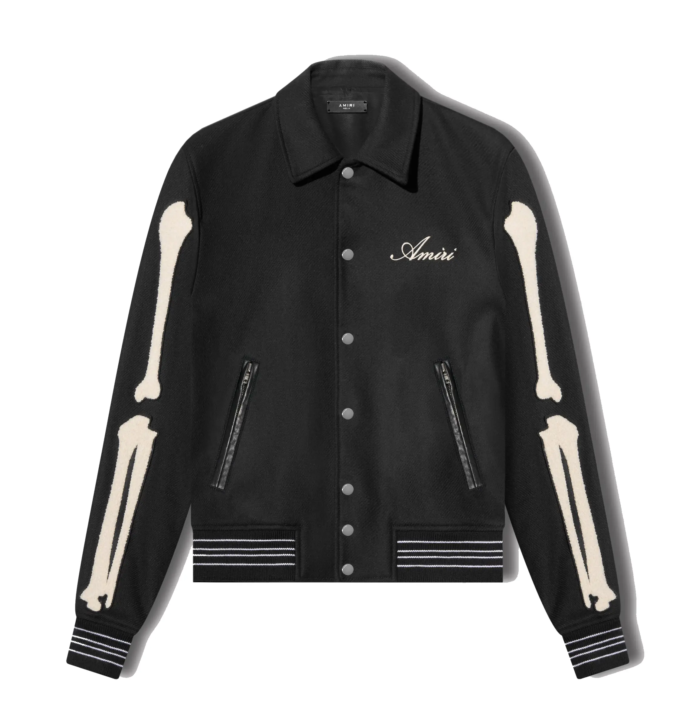 Amiri Bones Varsity Jacket Black