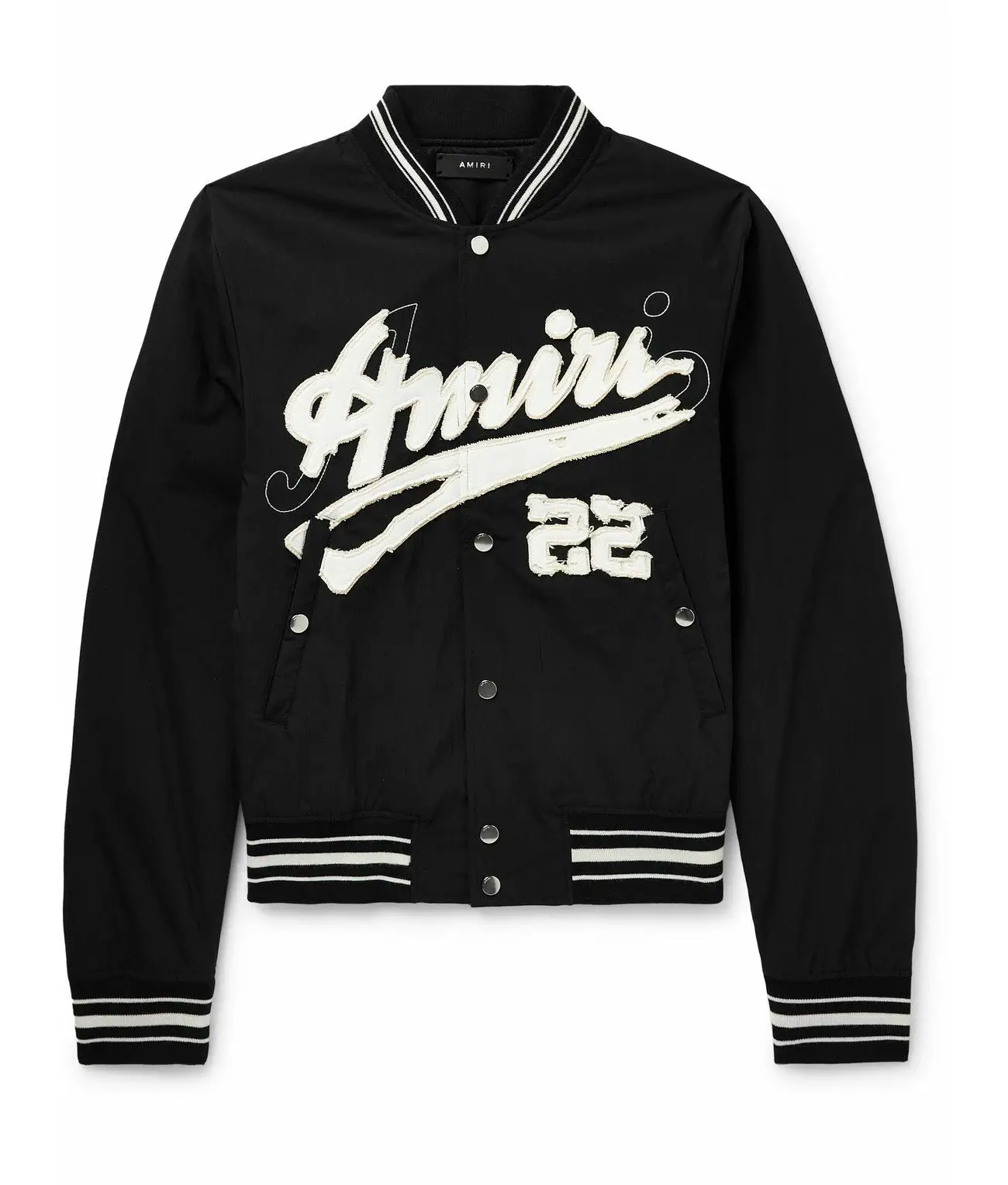 Amiri Men's Black College Bomber Jacket