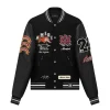 Amiri Vintage Patch Black Varsity Bomber Jacket