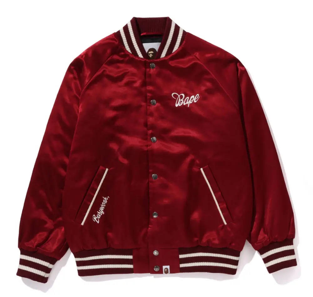 Bape Women's Stain Red Varsity Jacket