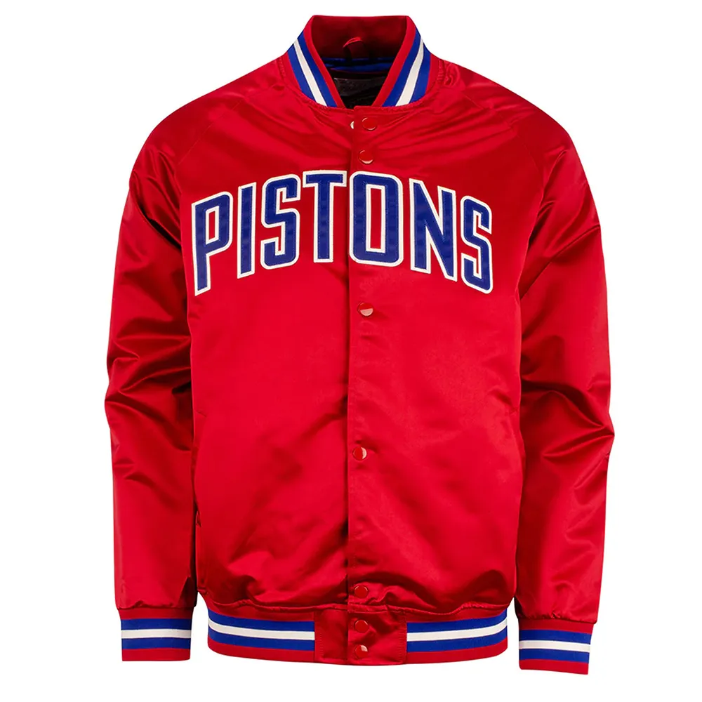 Detroit Pistons Red Lightweight Varsity Jacket