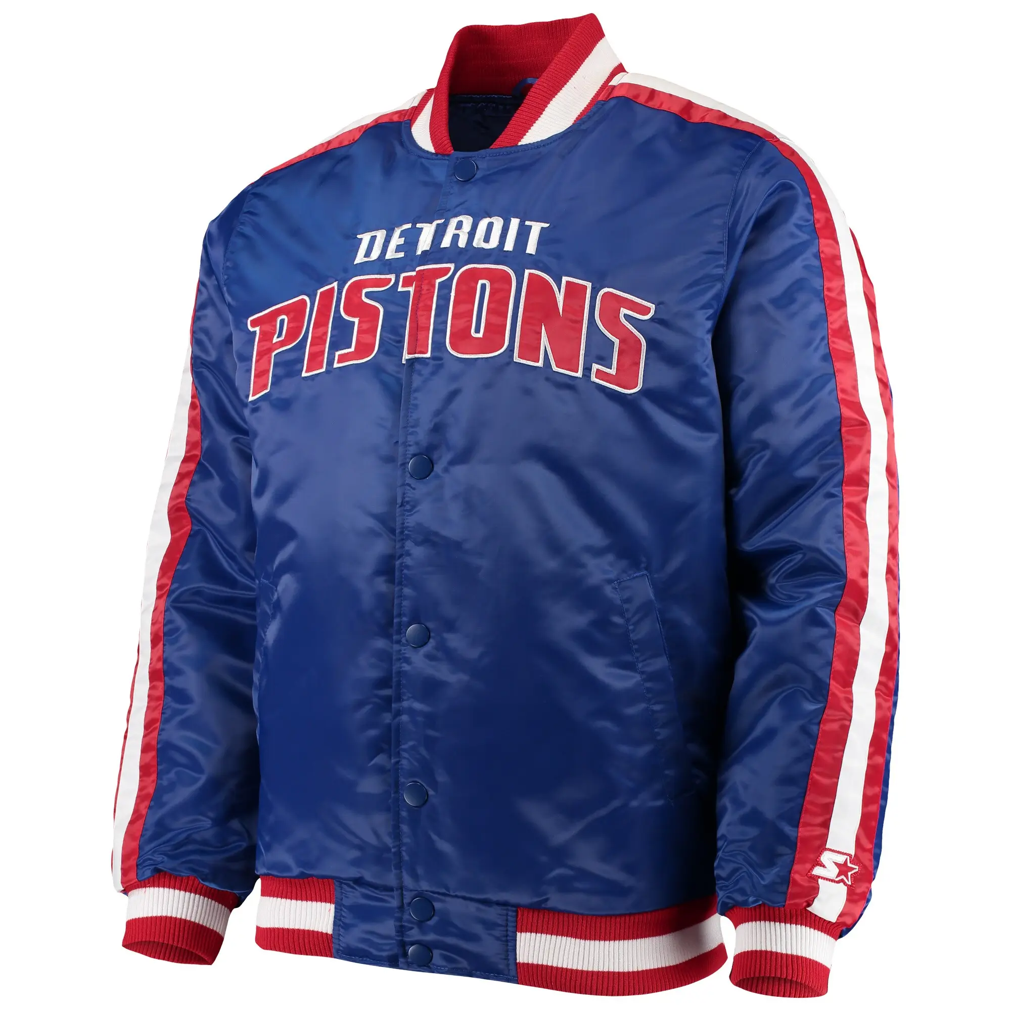 Detroit Pistons Starter Full-Snap Blue Varsity Jacket