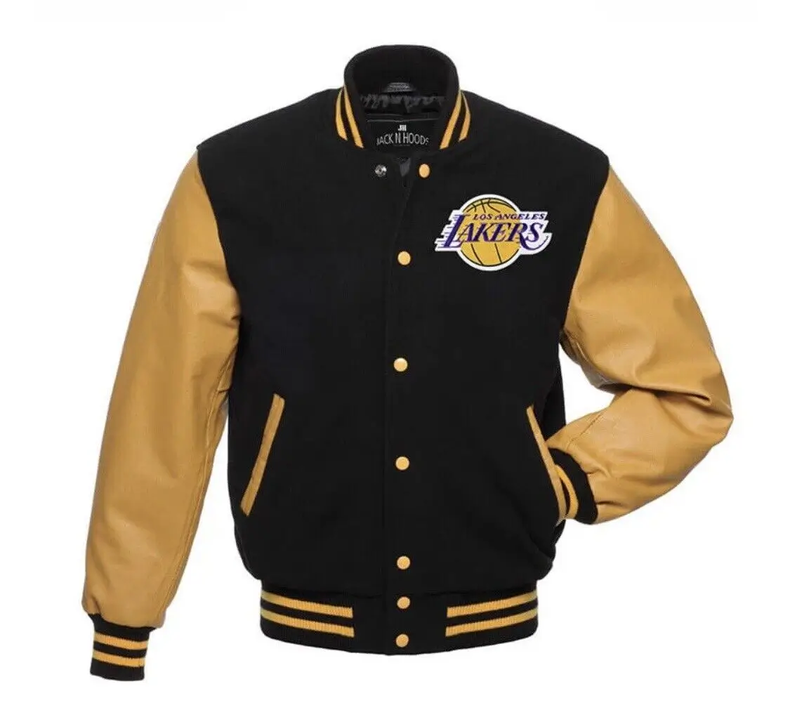 NBA Los Angeles Lakers Black And Gold Varsity Jacket