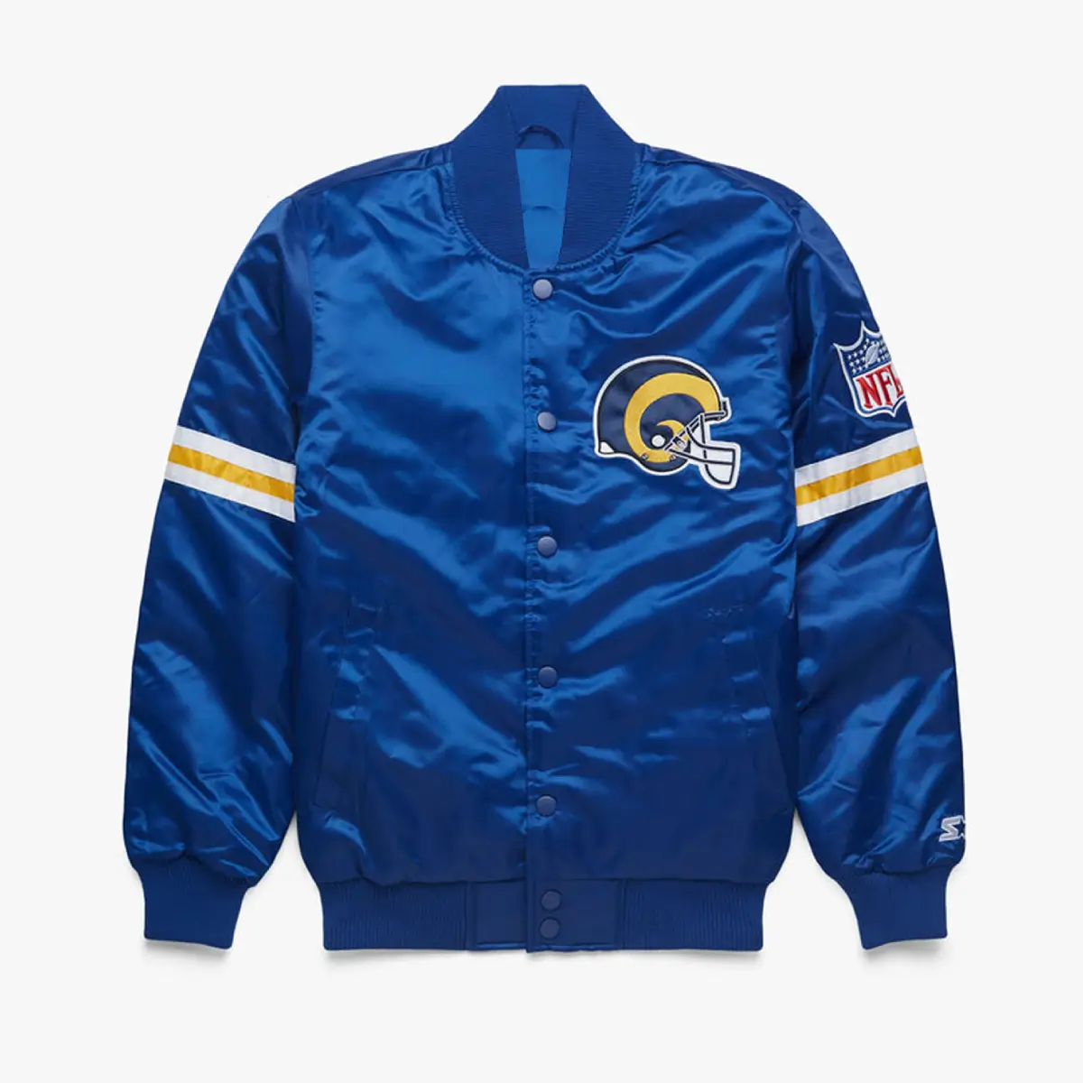 NFL Los Angeles Rams Satin Royal Blue Varsity Jacket