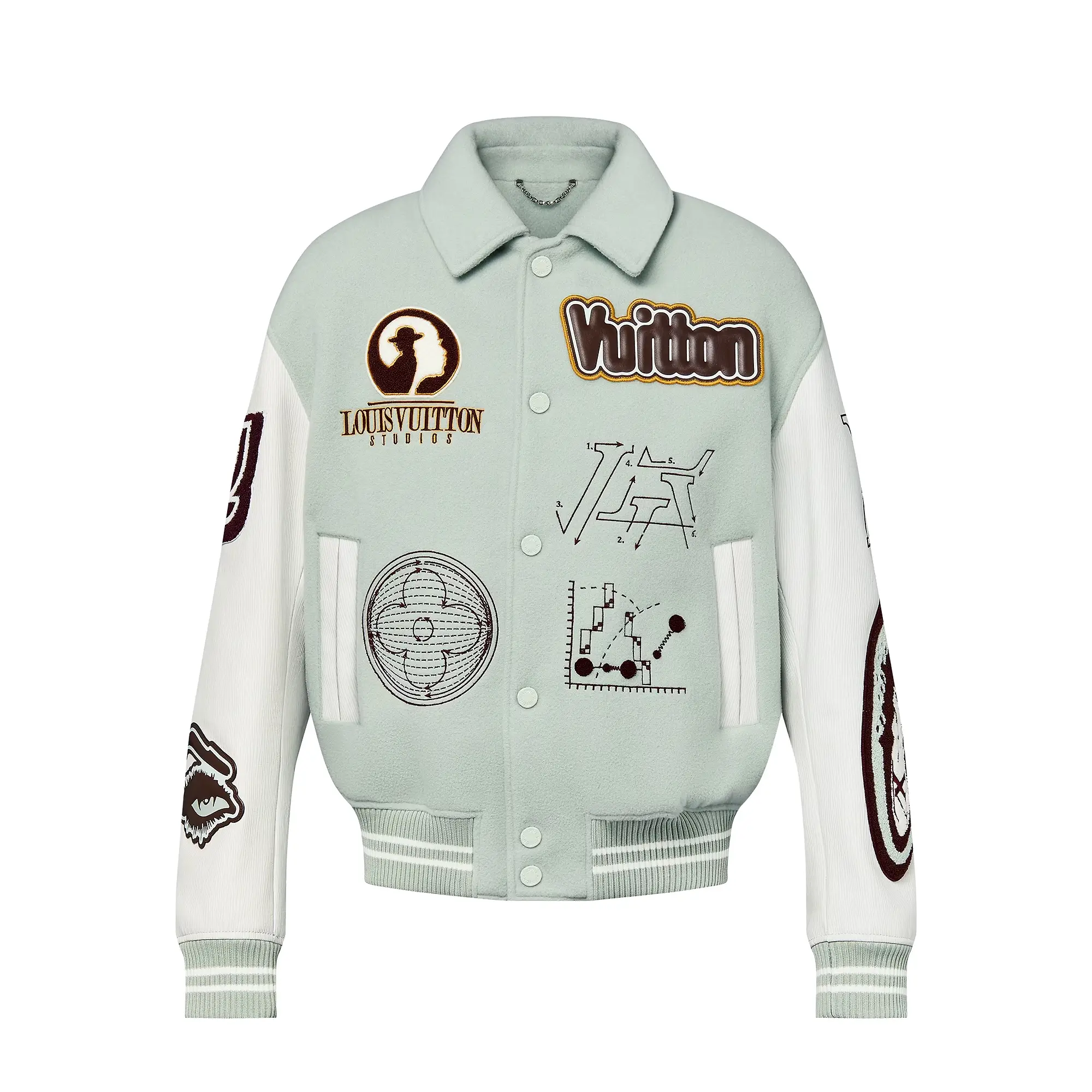 Louis Vuitton Blouson Light Green Varsity Jacket