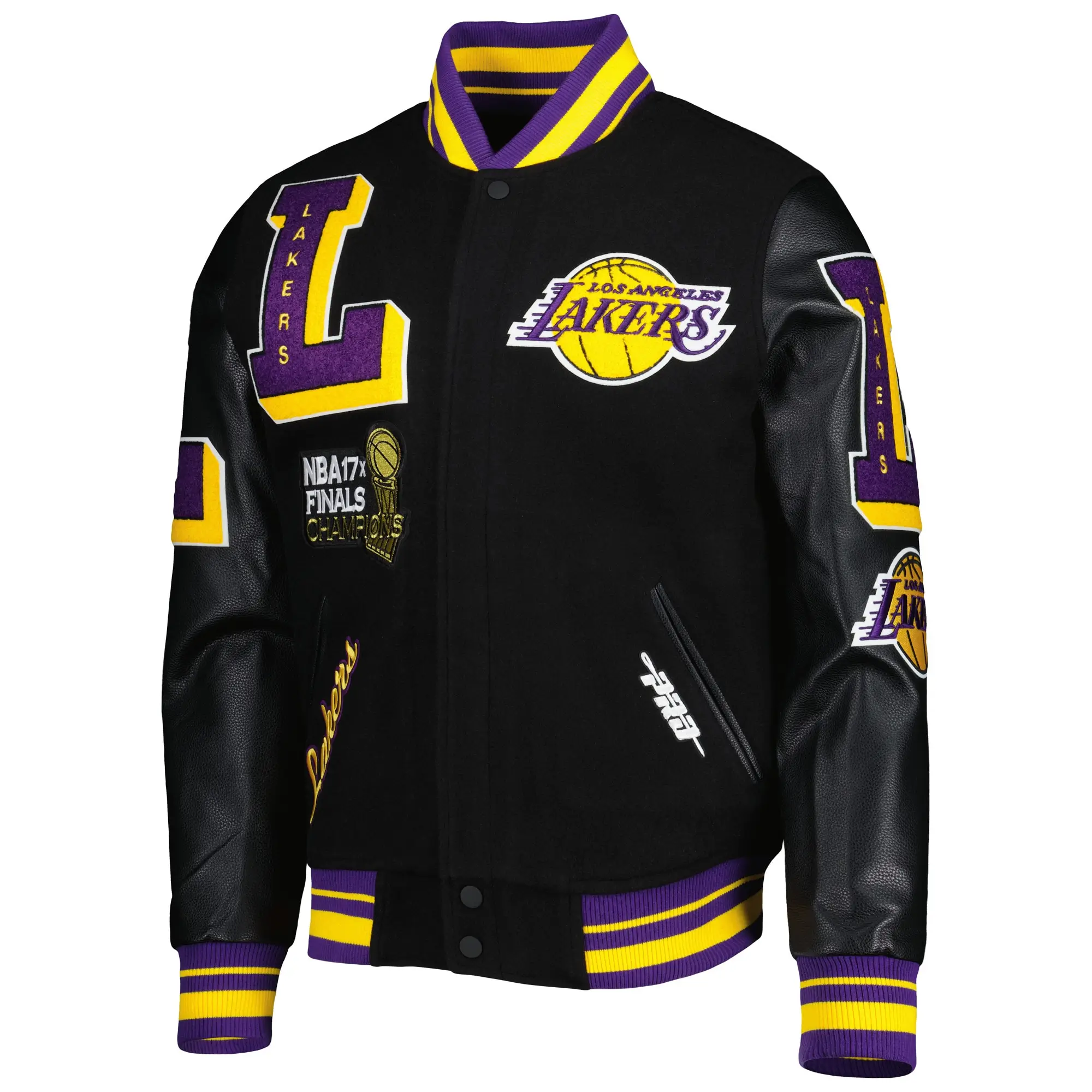Mash Up Capsule Los Angeles Lakers Black Varsity Jacket
