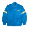 NFL Los Angeles Chargers Blue Satin Varsity Jacket