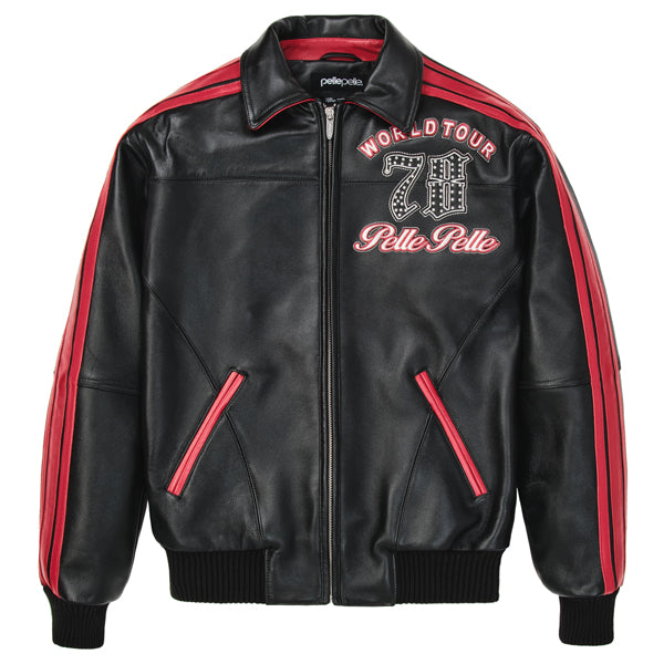 Pelle Pelle 78 World Tour Black & Red Leather Jacket