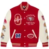 San Francisco 49ers OVO Scarlet Full-Snap Varsity Jacket