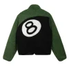 Stussy 8 Ball Sherpa Reversible Green Jacket
