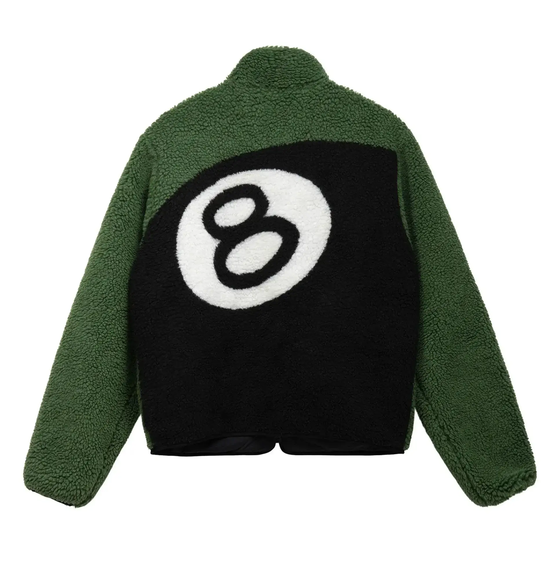 Stussy 8 Ball Sherpa Reversible Green Jacket