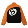 Stussy 8 Ball Sherpa Reversible Orange Jacket