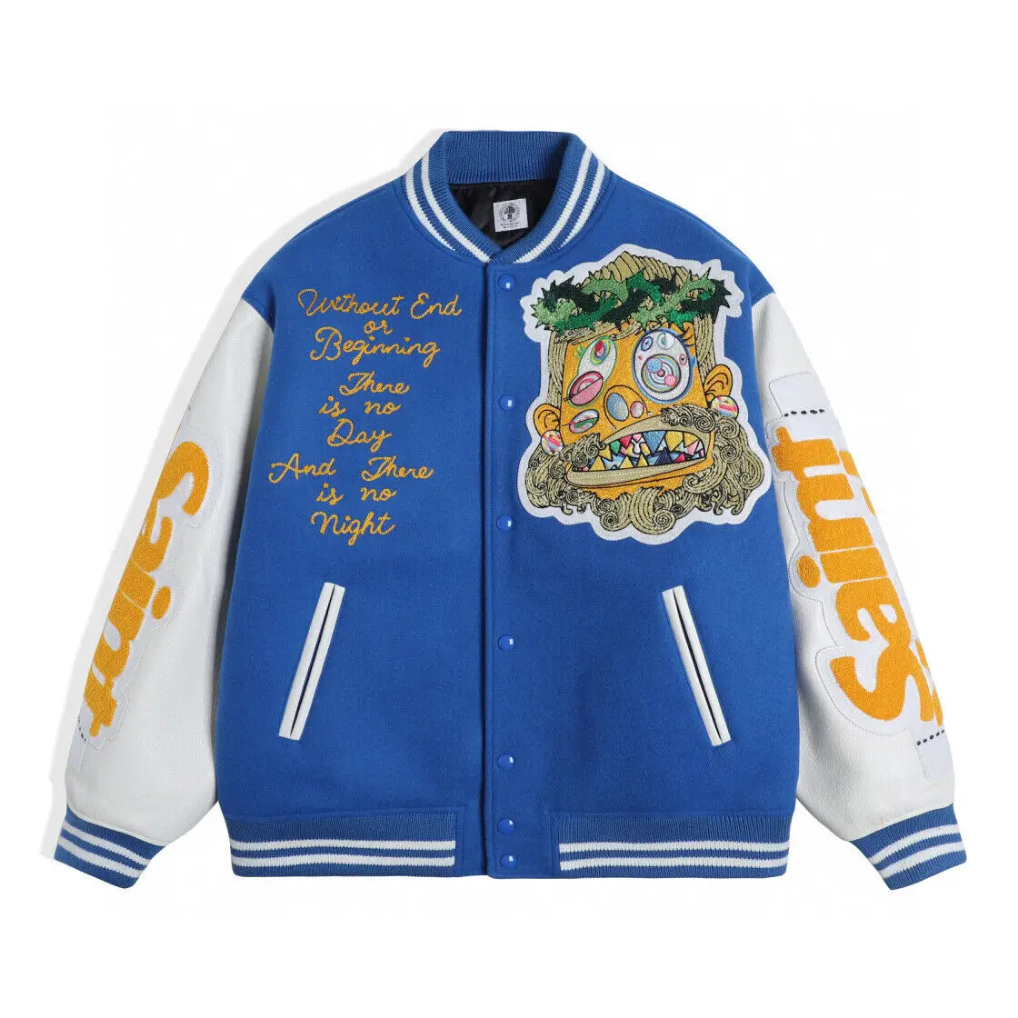 Super Bowl Damar Hamlin Blue & White Varsity Jacket