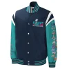 Super Bowl LVII G-III Sports by Carl Banks Navy & Green Varsity Jacket