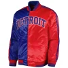 Detroit Pistons Starter Royal Blue & Red Fast Break Full-Snap Satin Varsity Jacket