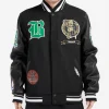 NBA Black Boston Celtics Wool Varsity Jacket