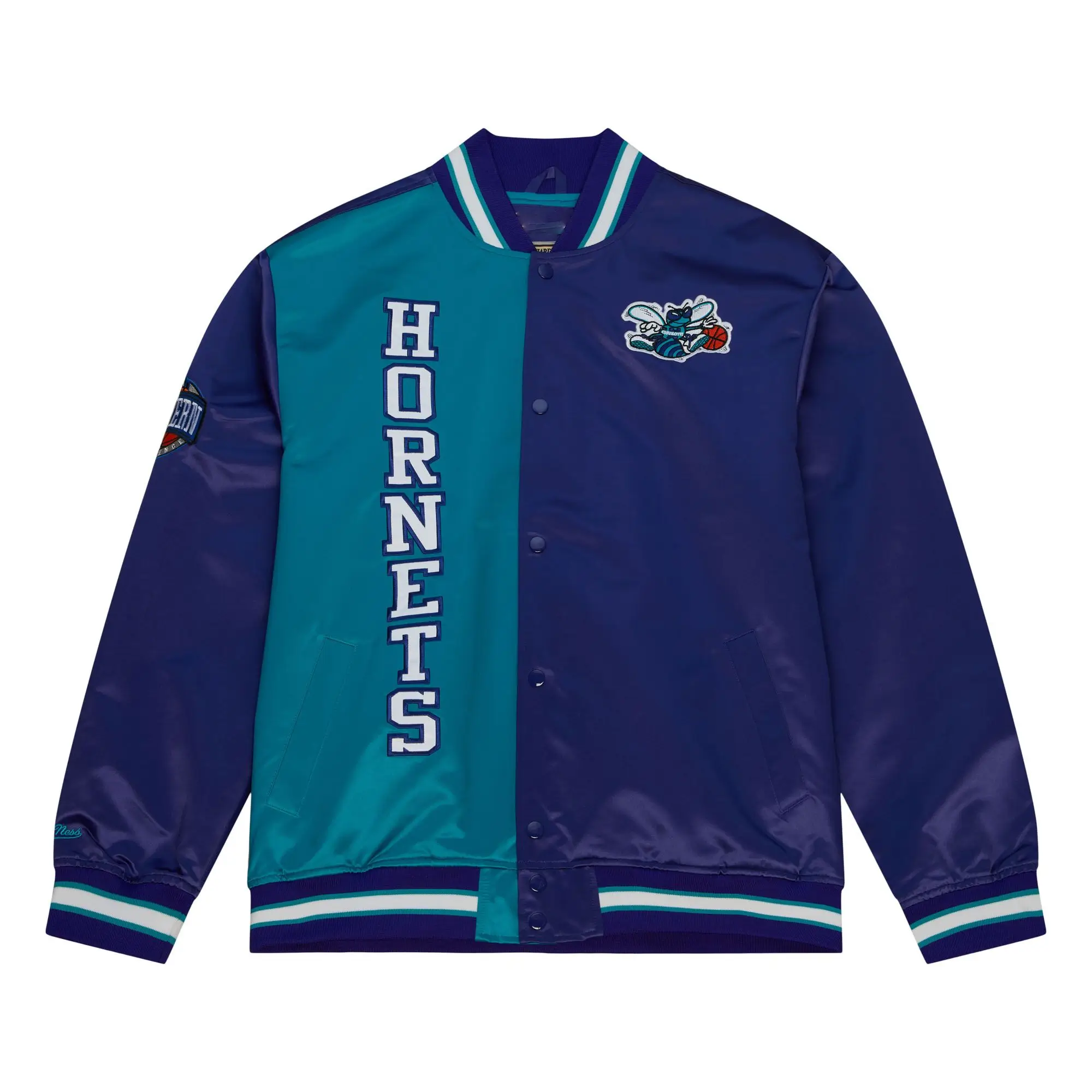 Team OG 2.0 Lightweight Satin Varsity Jacket Charlotte Hornets