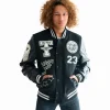 Top Gun "The Flying Legend" Black Wool & Leather Varsity Jacket