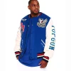 Top Gun "The Flying Legend" Royal/White Wool & Leather Varsity Jacket
