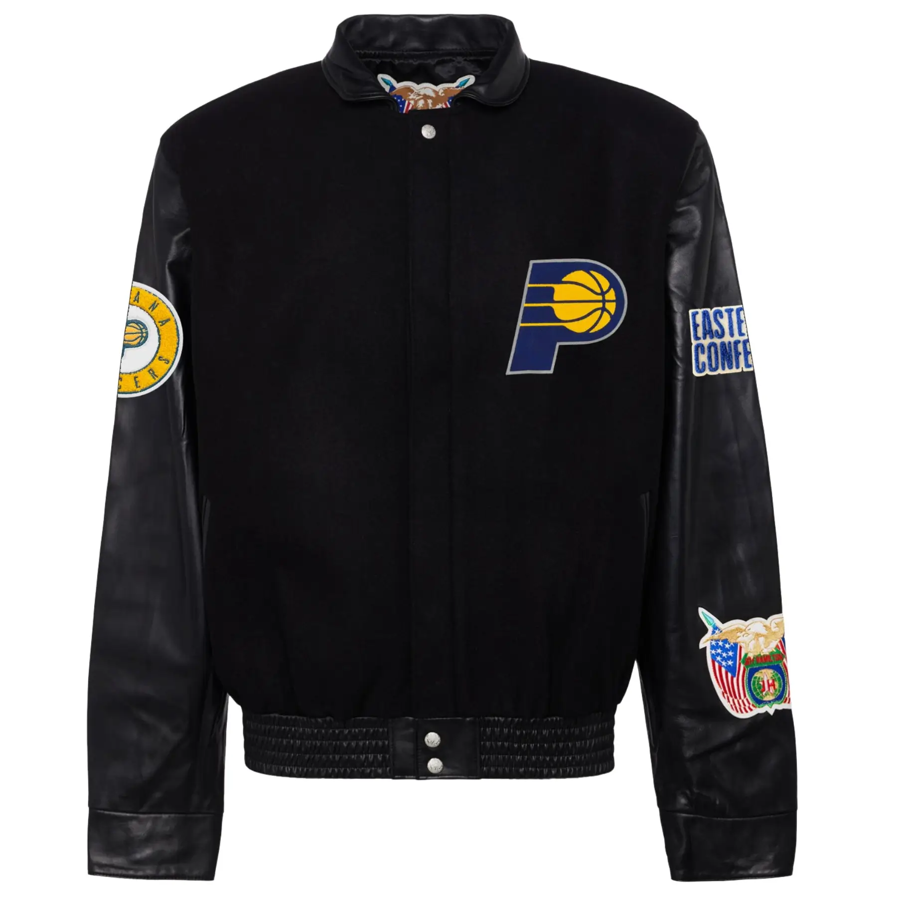 Indiana Pacers Wool & Leather Black Varsity Jacket