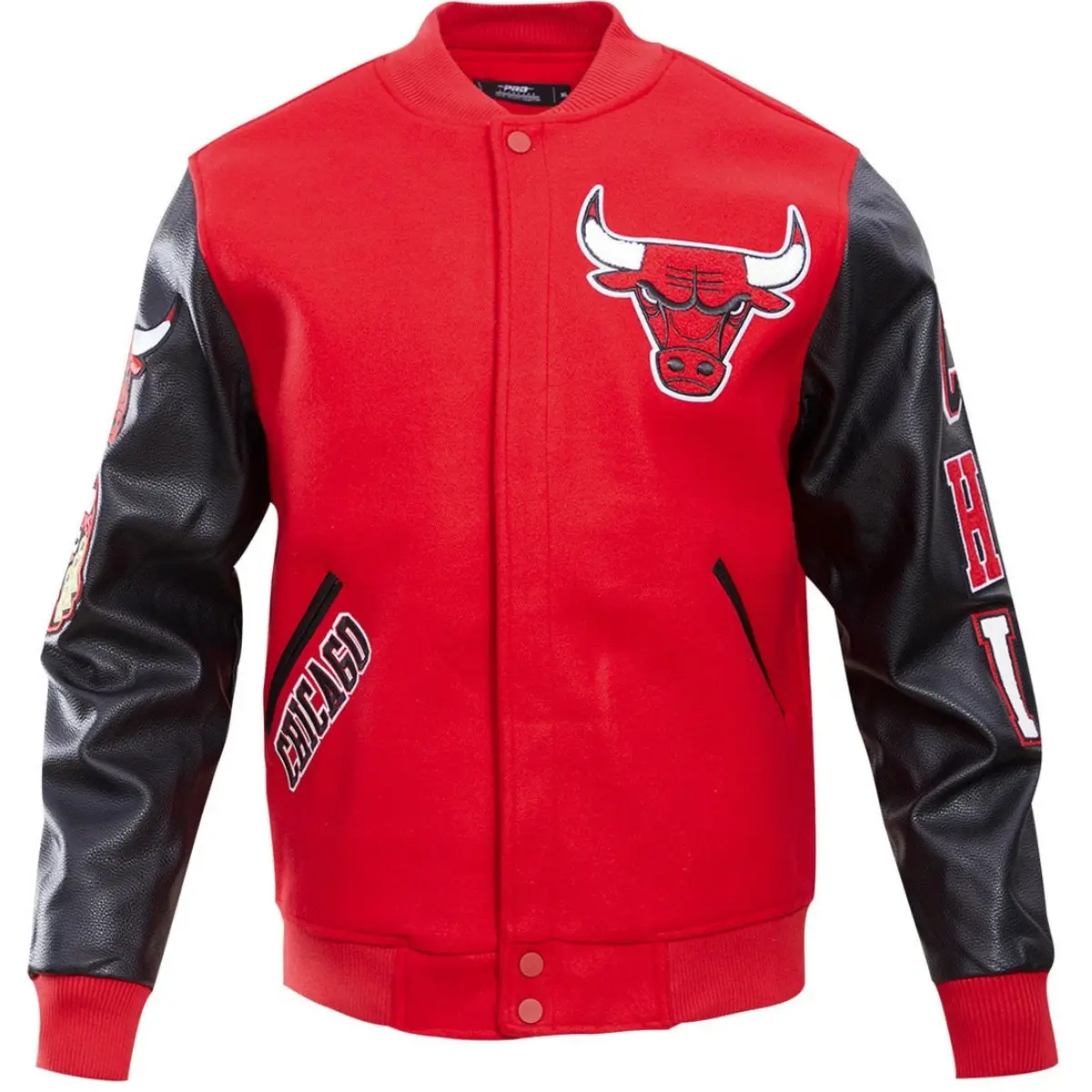 Chicago Bulls Classic Red & Black Varsity Jacket