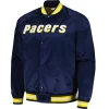 Indiana Pacers Satin Varsity Navy Jacket