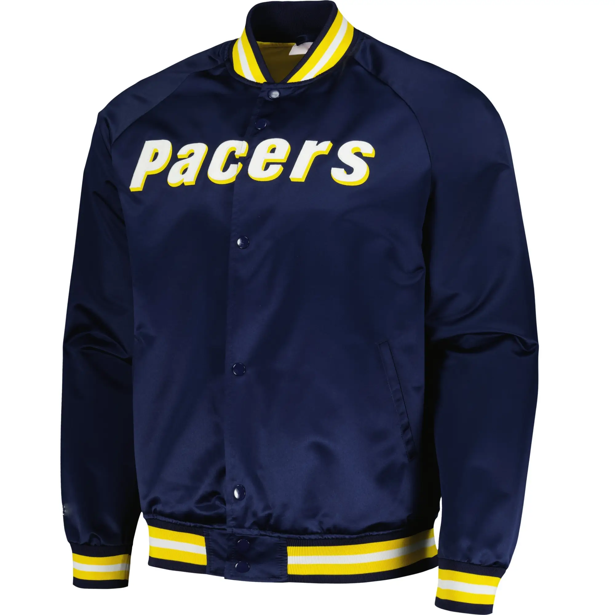 Indiana Pacers Satin Varsity Navy Jacket