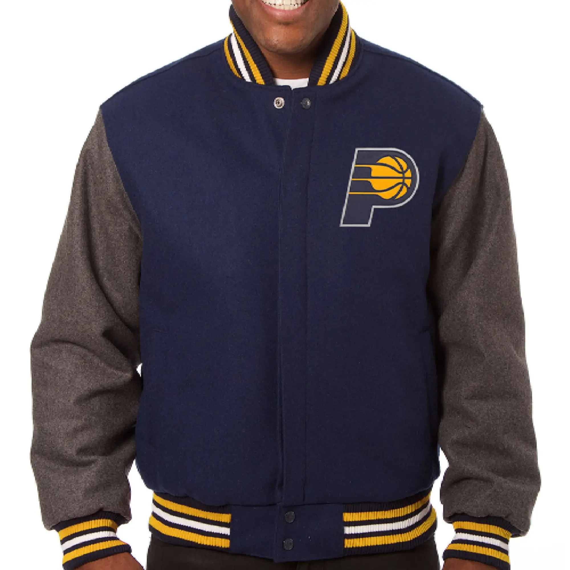 Indiana Pacers Wool Varsity Navy & Grey