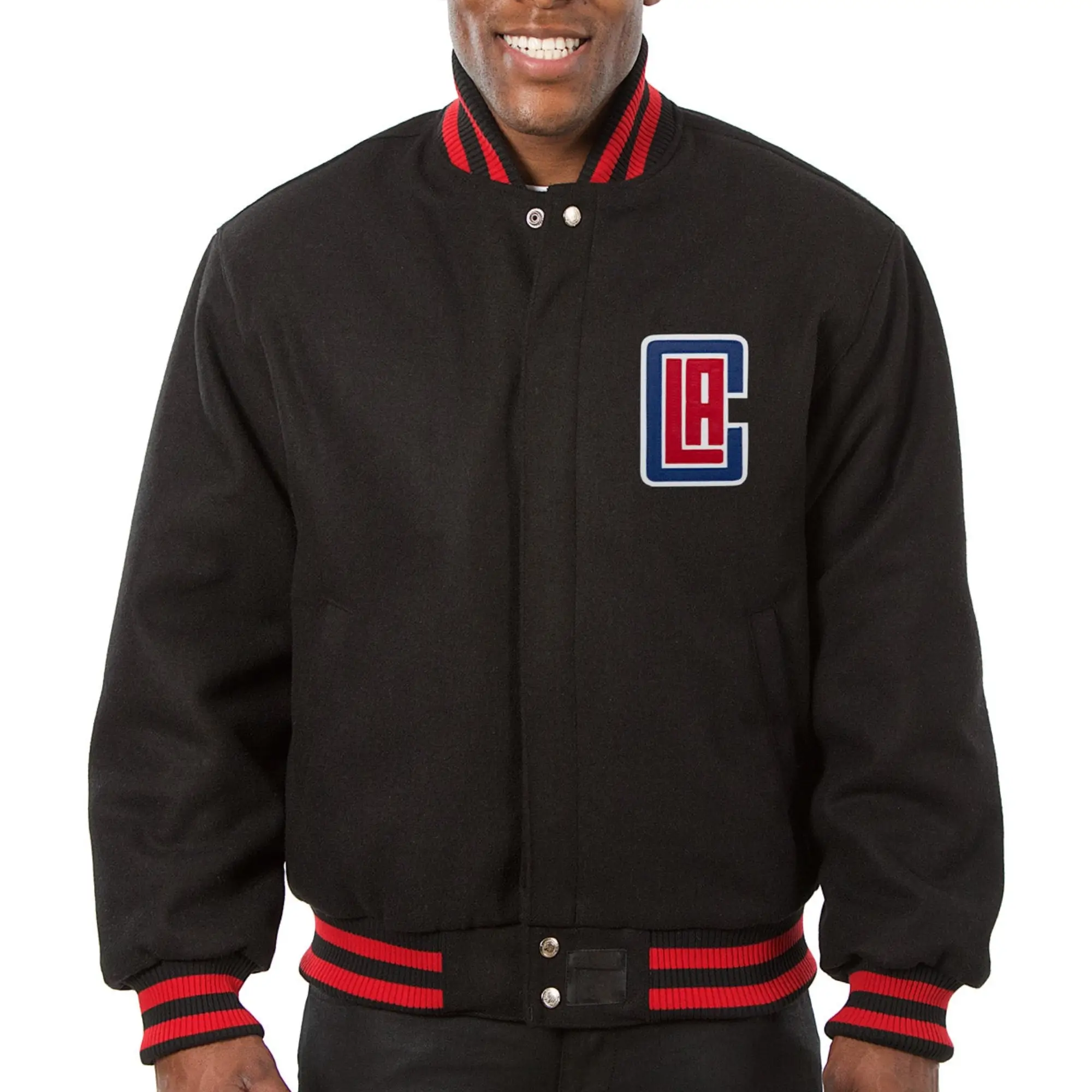 Los Angeles Clippers Domestic Black Wool Varsity Jacket