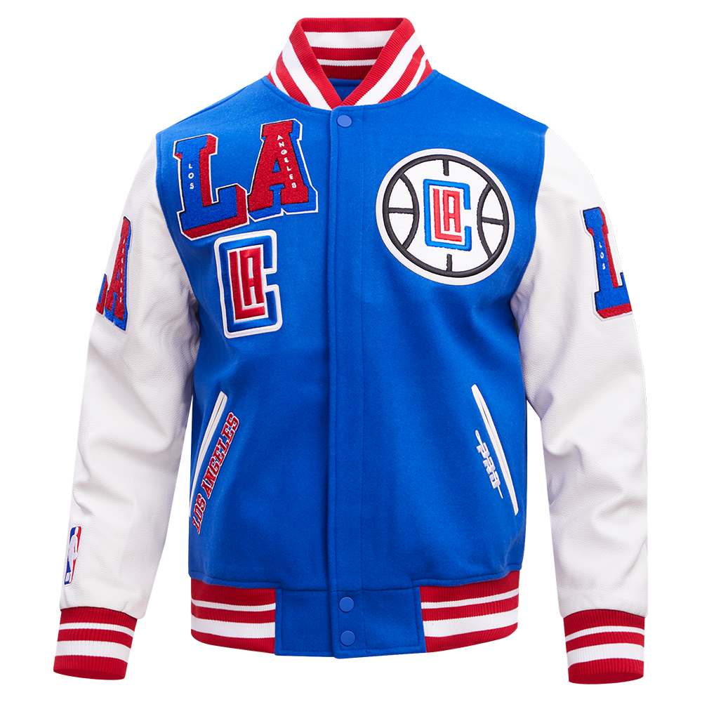 Los Angeles Clippers Wool & Leather Varsity Jacket