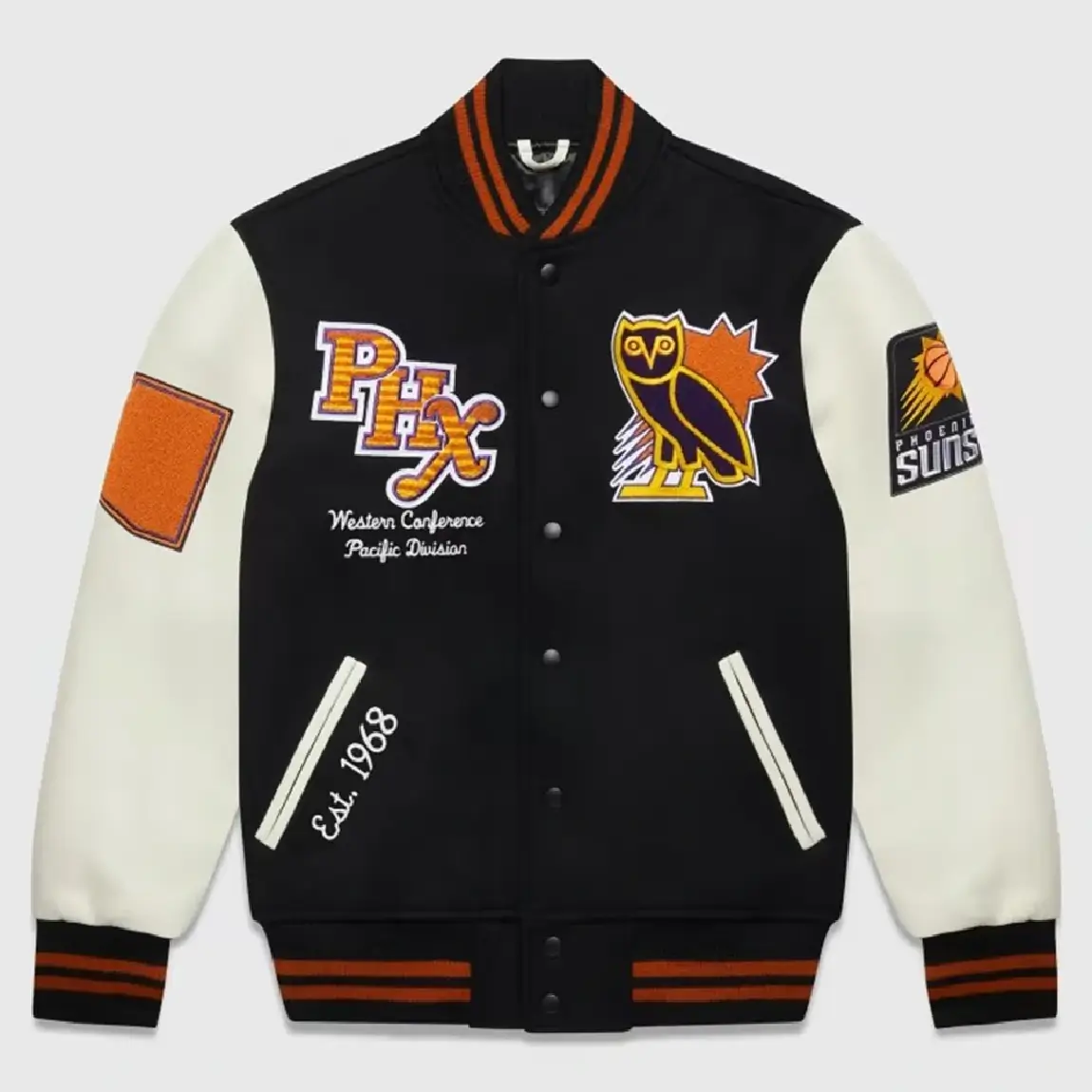 Phoenix Suns OVO Wool & Leather Varsity Jacket