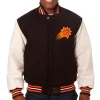Phoenix Suns Wool & Leather Varsity Jacket Black & White