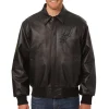 San Antonio Spurs Men's Zipper Jacket Black Leather