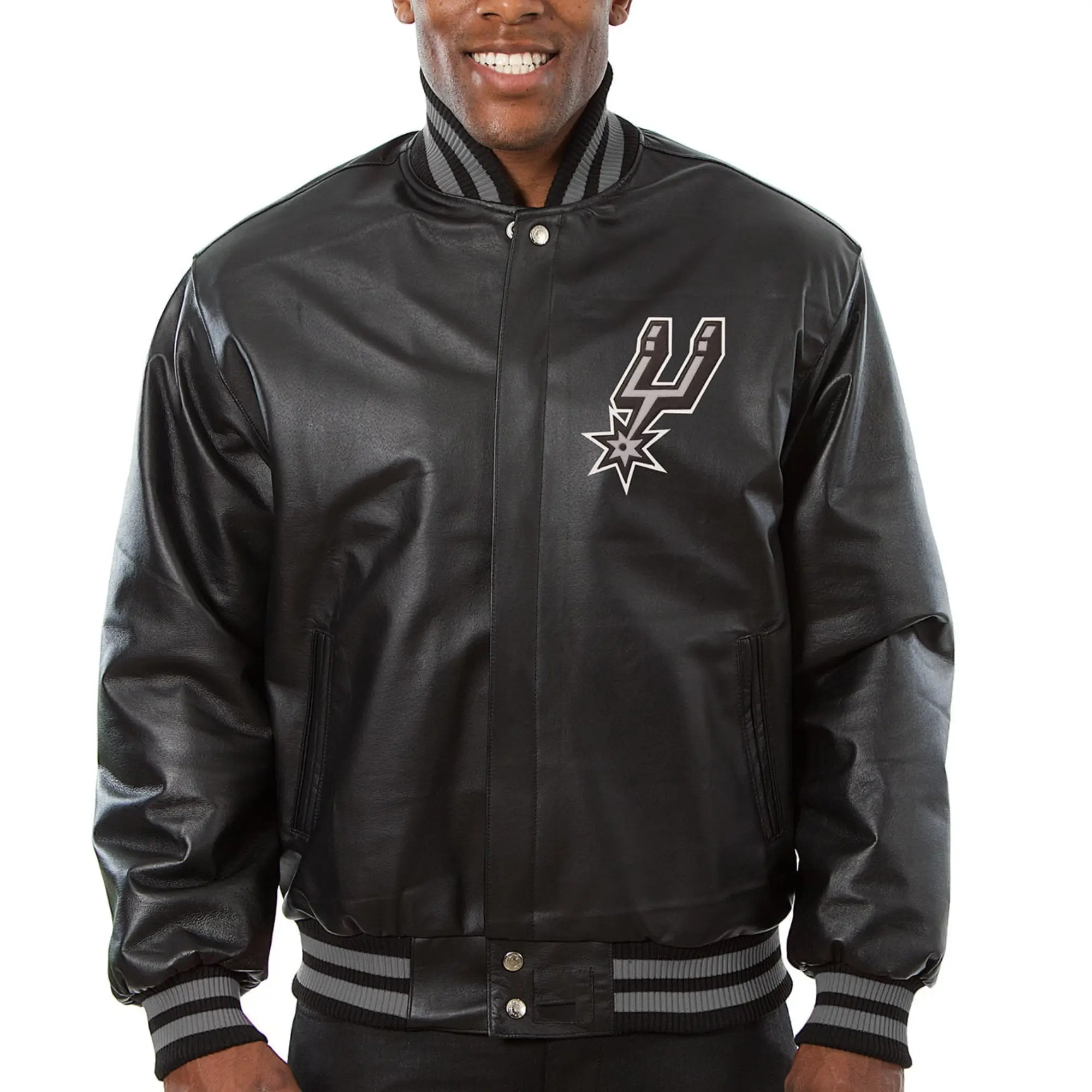 San Antonio Spurs Black Leather Jacket